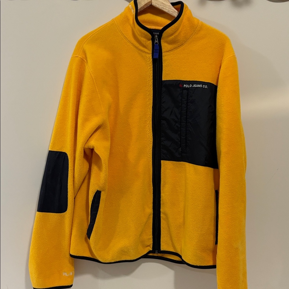 Vintage Ralph Lauren Polo Fleece Yellow and Black Jacket
